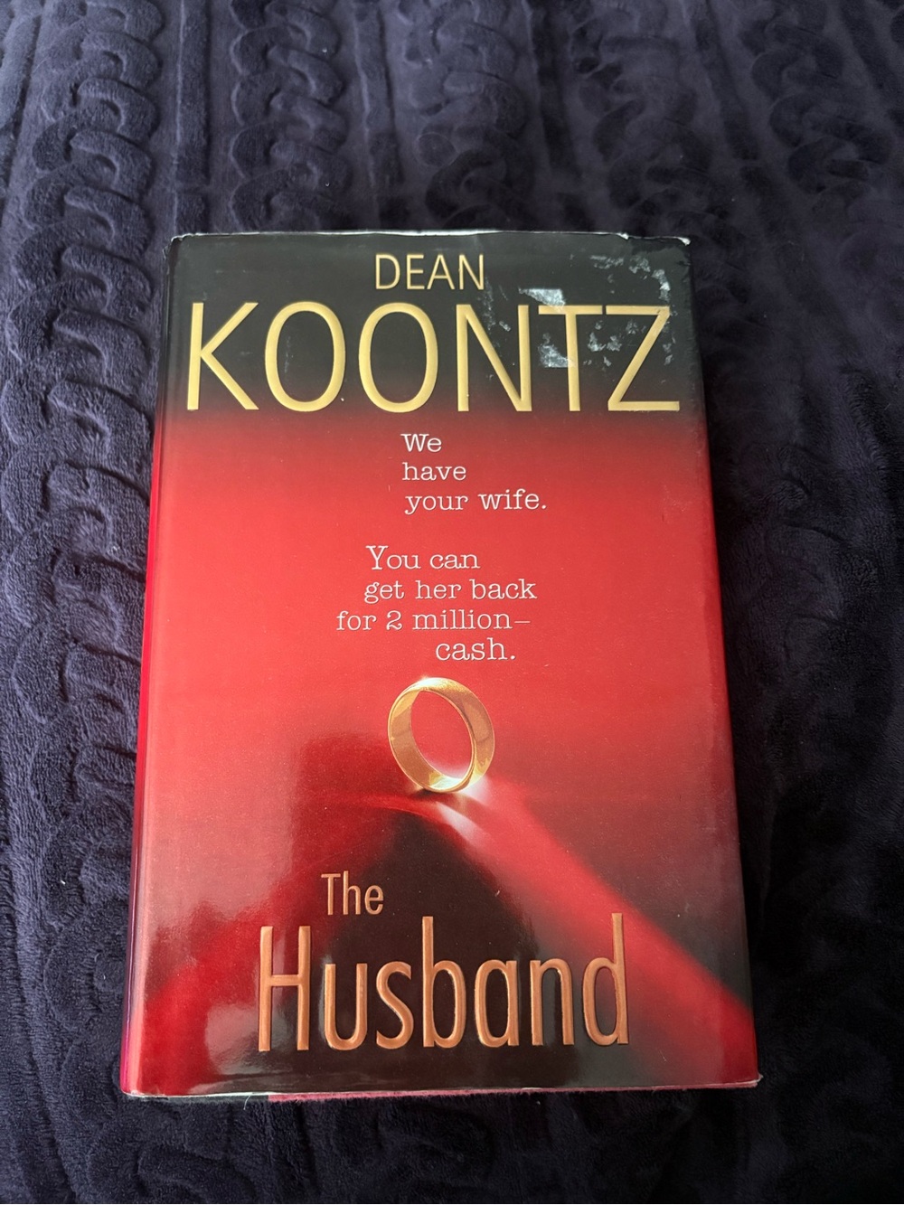 Dean Koontz "The Husband" Hardcover - Red & Black Dust Jacket